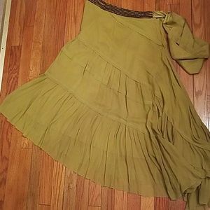 Cynthia Steffe Silk Tiered Skirt Size 10
